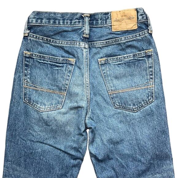 Abercrombie Boys Jeans Size 10 Straight Buttonfly Medium Wash Denim Jeans Basic - Picture 5 of 7